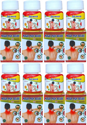 MAGIC PAIN RELIEF 100% AYURVEDIC BODY PAIN RELIEF CAPSULE PAKC OF 8 Capsules(8 x 30 Units)
