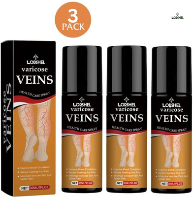 LORSHEL vericose vein spray herbal comfort solution for swollen veins Liquid(3 x 50 ml)