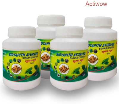 ACTIWOW Bidyapith Sugar Powder for Regulating Blood Glucose Naturally Pack of 4 Powder(4 x 100 g)