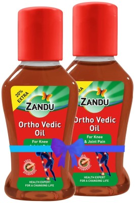 ZANDU Ortho Vedic Pain Relief Oil for knee, joint & muscle pain, improvement in 7 days Liquid(2 x 60 ml)