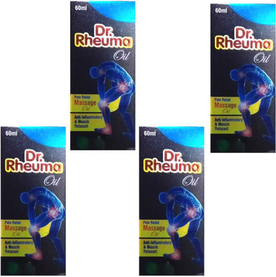 DOOMSDAY DR RHEUMA PAIN OIL FOR BEST & FAST PAIN RELIEF OF MANY BODY PAIN PACK OF 4 Liquid(4 x 60 ml)