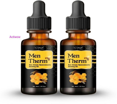 ACTIWOW Men Therm Bee Venom Heating Oil for Kettlebell Swing Relief Liquid(2 x 15 ml)
