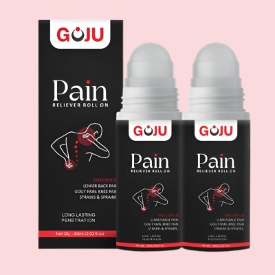 GOJU Herbal Blend Roll-On for Pain Relief with Long-Lasting Effects-Pack of 2 Balm(2 x 60 ml)