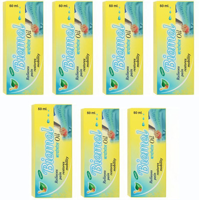 Shrey's Biomol OiI ( 50ml ) - Ayurvedic Oil for Joint Pain, Knee Pain, Back Pain, Gout Liquid(7 x 1 Units)