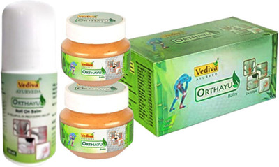 Orthayu Ayurvedic Knee Pain Balm with Pain Relief Roll On 50ml Balm(3 x 66.67 g)