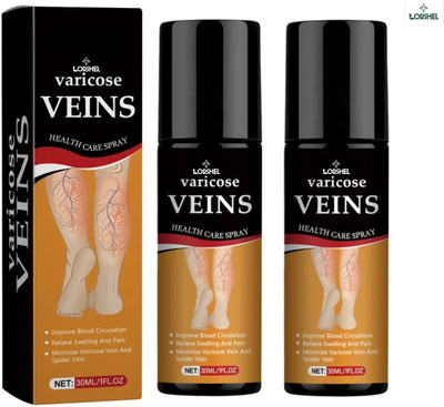 LORSHEL Varicose Vein Treatment Spray | Premium Quality, Daily Use - Vein Health Care Spray(2 x 50 ml)