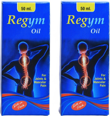 REGYM Pain Relief Oil Roll-On (2*50ml)|Ayurvedic Joint & Muscle Relief|Fast & Cooling Liquid(2 x 50 ml)