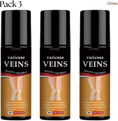 CHIWA Varicose Veins Spray OG Herbal Anti-Swelling Spray For Secure Everyday Relief Liquid(3 x 100 ml)