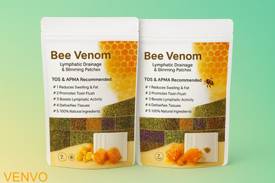 venvo Herbal Bee Venom Foot Pads | Overnight Detox Therapy for Pain & Body Cleansing Plaster & Patch(20 x 1 Patches)