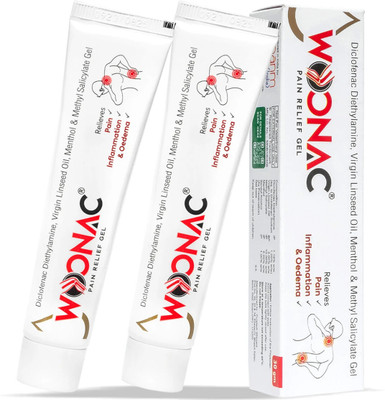 Woonac Pain Relief Gel for Fast Relief with Warming Effect 30g Gel(2 x 30 g)