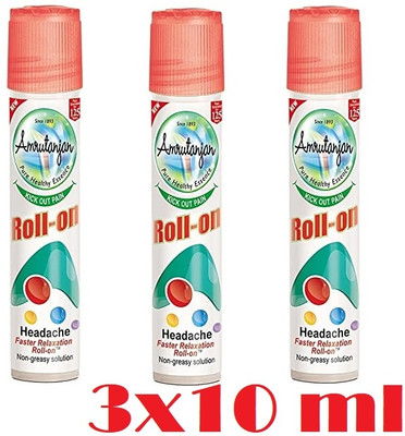 Amrutanjan Headache Faster Relaxation Roll on (3 x 10 ml) Liquid(30 ml)