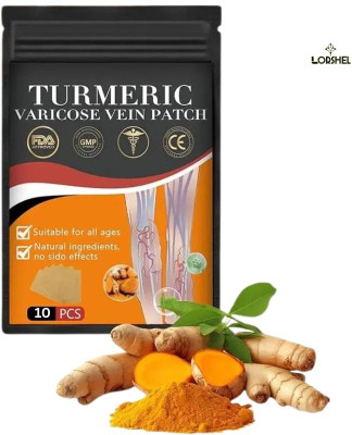 LORSHEL Turmeric pain relief patches offer fast-acting natural varicose relief Plaster & Patch(10 Patches)