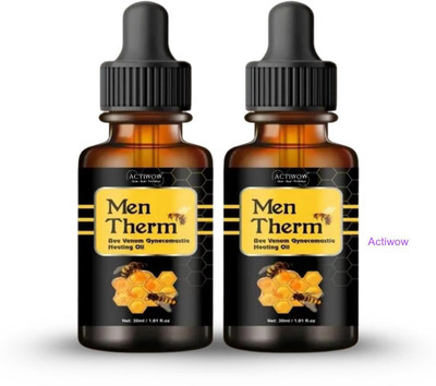 ACTIWOW Men Therm Bee Venom Heating Oil for Competitive Training Days Liquid(2 x 15 ml)
