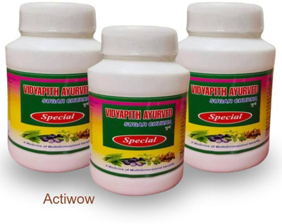 ACTIWOW Vidyapith Sugar Powder for Strengthening Insulin Sensitivity Pack of 3 K02 Powder(3 x 100 g)