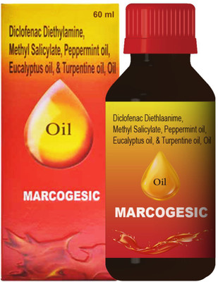 MARC Marcogesic Pain Relief Oil | Damdar Ortho Oil for Joint, Muscle, Knee Pain Liquid(2 x 60 ml)