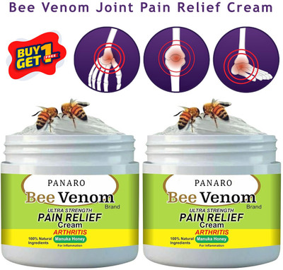 PANARO Intensive Bee Venom Balm for Arthritis, Swelling & Inflammation Relief Cream(2 x 50 g)