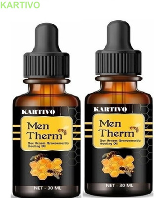 KARTIVO Men’s Thermal Bee Venom Pain Oil Pack of 2 – Massage Therapy Liquid(2 x 30 ml)