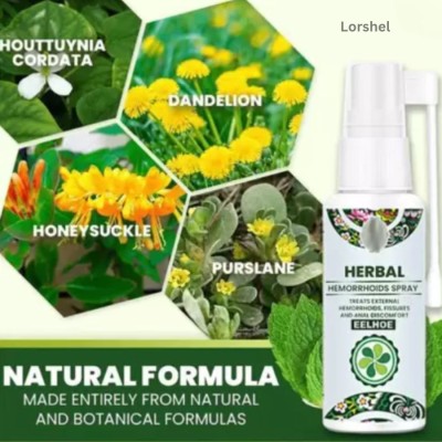 LORSHEL Natural herbal hemorrhoids spray eelhoe herbal piles hemorrhoids relief spray Liquid(50 ml)