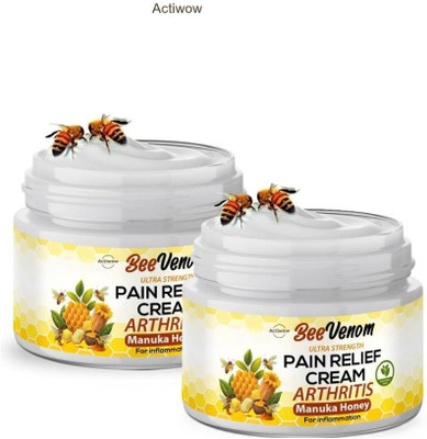 ACTIWOW Bee Venom Honey Pain Relief Muscles And Back Pain Cream Cream(2 x 50 g)