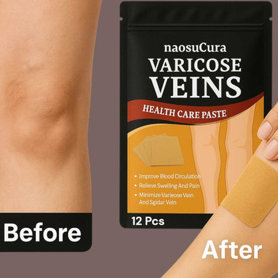 Naosucura Herbal Formula Varicose Veins Patches for Leg Pain, Swelling and Blood Flow Plaster & Patch(12 Patches)