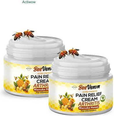 ACTIWOW Bee Venom Honey Pain Relief Shoulders And Arms Cream Cream(2 x 50 g)