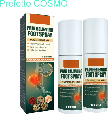 Prefetto COSMO Pain Relief Foot Spray – Instant Cooling Action for Feet Liquid(2 x 100 ml)