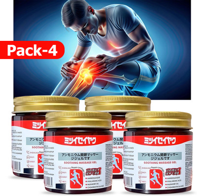 ODDEVEN Instant Soothing Relief: Japanese Herbal Massage Gel for Joint & Muscle Pain Gel(4 x 100 g)