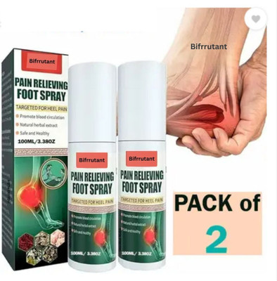 BIFRRUTANT Pain Relieving Foot Spray quick relief therapy for aching muscles Liquid(2 x 50 ml)