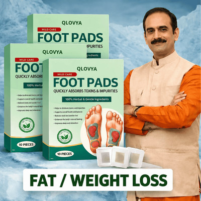 QLOVYA Ayurvedic Herbal weight loss Foot Pad for daily wellness Plaster & Patch(10 x 1 Patches)