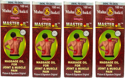 DEAL TO DEAL Mahashakti magic master oil for joint & muscle Pain pack of 4 Liquid Liquid(4 x 100 ml)