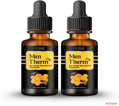 ACTIWOW Men Therm Bee Venom Heating Oil for Arm Pump Relief Post Gym Liquid(2 x 15 ml)