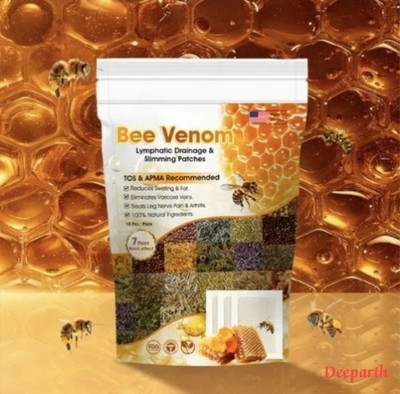 Deeparth Bee Venom Foot Patches Relax Feet and Cleanse Toxins While You Sleep Plaster & Patch(100 g)