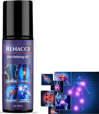 RENACCI Natural Herbal Pain Oil | Relieves Muscle & Joint Stiffnes Liquid(60 ml)