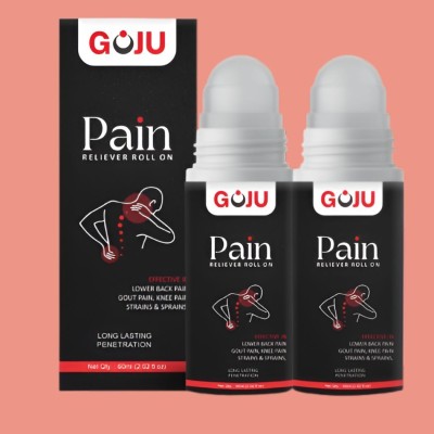 GOJU Cooling and Soothing Pain Reliever Roll-On for All-Day Relief-Pack of 2 Balm(2 x 60 ml)