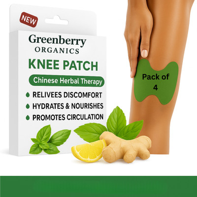 Greenberry Organics Joint Support Herbal Knee Patch for Everyday Comfort, Pack of 4 (40 Patches) Plaster & Patch(4 x 50 g)