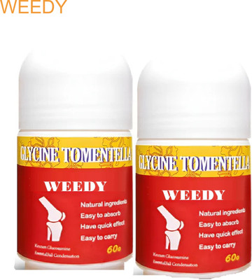 WEEDY Herbal Roll-On for Back Pain Relief and Muscle Relaxation Gel(2 x 60 g)