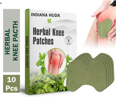 INDIANA HUDA Knee Patches for Day & Night Pain Support – Herbal Extracts – 10 pcs Plaster & Patch(100 g)