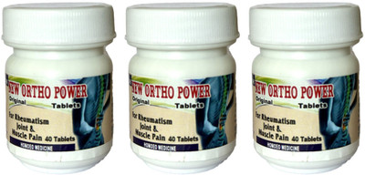 JRA Cure New Ortho Power Tablet: The New Solution for Joint Pain from homeo medicine Tablets(3 x 40 Units)