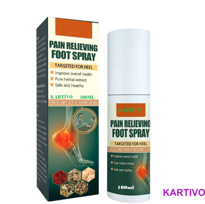 KARTIVO Foot Care Pain Relief Spray – Daily Foot Use Liquid(100 ml)