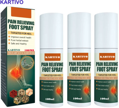 KARTIVO Herbal Cooling Foot Spray Pack of 3 – Stress Relief Liquid(3 x 100 ml)