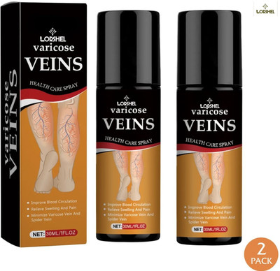 LORSHEL Varicose Vein Spray For Men | Leg Wellness - Plant Based Spray(2 x 30 ml)