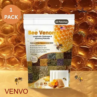 venvo Bee Venom Foot Patch Herbal Glow Pack of 1 Plaster & Patch(10 x 1 Patches)