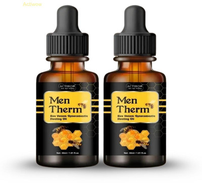 ACTIWOW Men Therm Bee Venom Heating Oil for Box Jump Joint Warmth Liquid(2 x 15 ml)