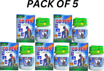 GO PEN Capsules For Joint Pain And Muscle Pain Relief Pack of 5 Capsules(5 x 30 Units)