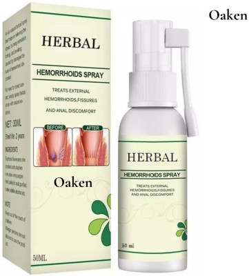 Oaken Herbal Piles Spray for Hemorrhoid Care - Fast-Acting Natural Relief Spray(50 ml)