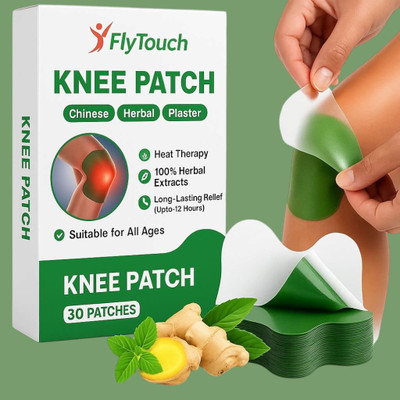 FlyTouch Quick Action Herbal Knee Pain Relief Patches with Long-Lasting Soothing Support Knee Support(Green)