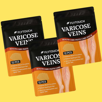 FlyTouch Skin-Friendly Therapy Patch for Vein Clarity and Comforting Relief Plaster & Patch(36 x 1 Patches)