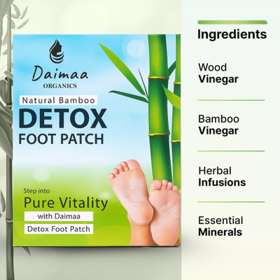 Daimaa Organics foot patches, foot cleansing , toxin remover , pain relief patches Plaster & Patch(10 x 1 g)