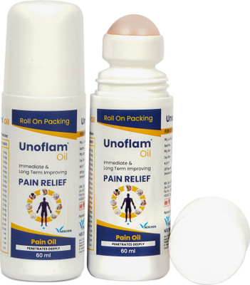 Unoflam Oil for Joint and Muscle Pain Relief.60ml+60ml Liquid(120 ml)