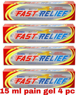ZANDU FAST RELIEF AYURVEDIC PAIN RELIEF OINTMENT SUPER FAST CHEETAH FORMULA Gel(4 x 15 ml)